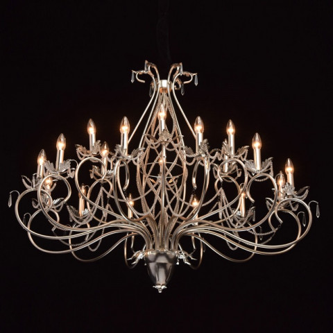 Chandelier argenté classic 18 ampoules 170 cm