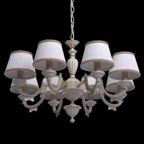 Chandelier beige classic 8 ampoules 85 cm