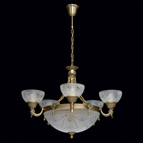 Chandelier laiton classic 5 ampoules 95 cm