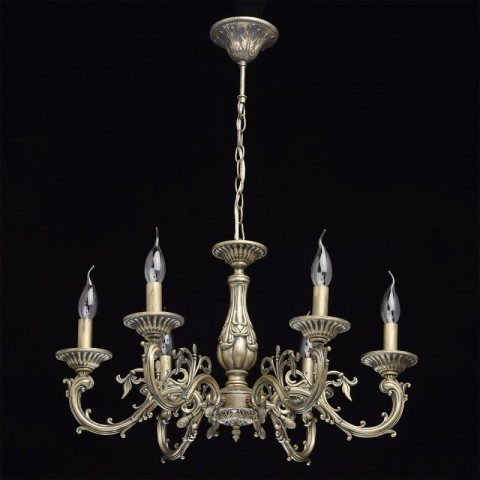 Chandelier laiton classic 6 ampoules 90 cm