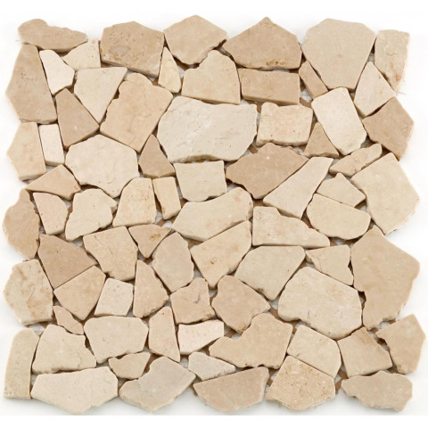 Mosaïque pierre naturelle crush - 30x30x0.8cm - Couleur au choix