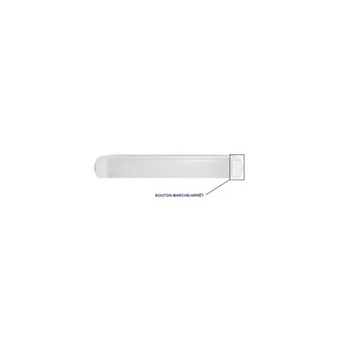 Reglette led salle de bain pour ampoule s19  plus  bouton on off  plus  prise   garantie 5 ans