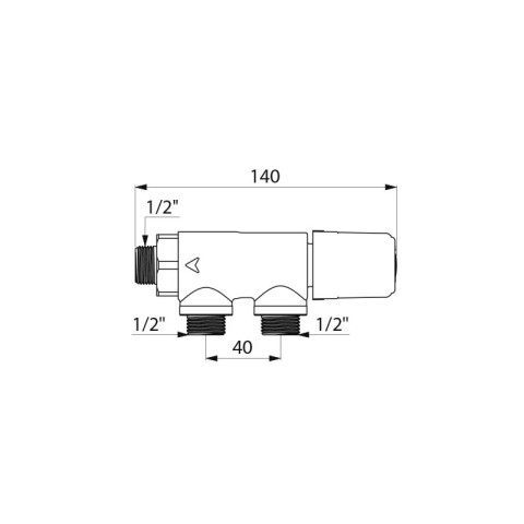 Mitigeur thermostatique Premix Compact DELABIE M1/2' corps brut - 733015