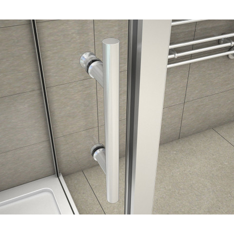 Cabine de douche avec porte de douche et paroi latérale - Dimensions au choix