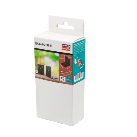 Equerre d'assemblage 40/40/40 - Finition noire - Carton de 16 - EA444/2PB-R