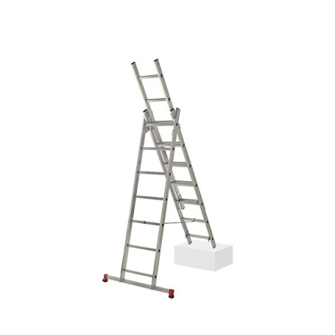 Echelle transformable 3 plans Escalux - Nombre d'échelons au choix