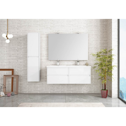 Mennza Meuble De Salle De Bain Suspendu Lerma Couleur Et