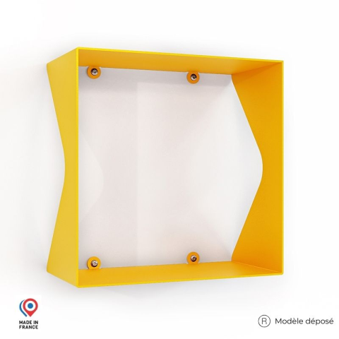 Etagère murale cube échancrée DECO-GEM Agate. L.30 x H.30 x P.15 cm