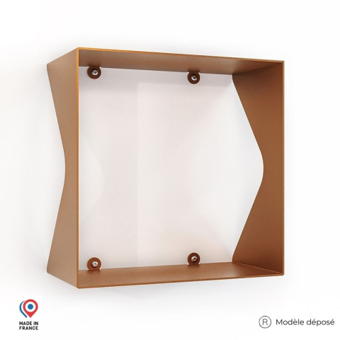 Etagère murale cube échancrée DECO-GEM Agate. L.30 x H.30 x P.15 cm