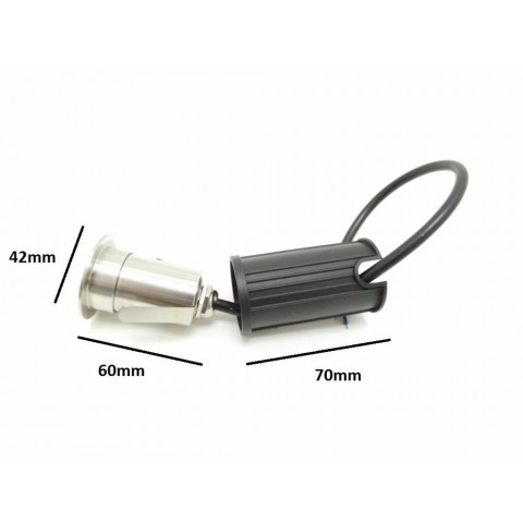 Spot extérieur encastrable sol led 1w ip68 45 - couleur eclairage : blanc froid 6000k - 8000k
