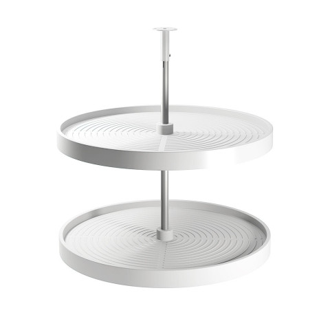 Jeu de plateaux circulaires Shelvo pour meuble de cuisine, pour module de 800 mm, plastique et aluminium, couleurs aux choix