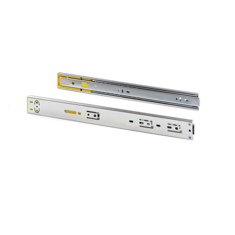 Lot de 5 jeux de coulisses pour tiroirs, roulement à billes, hauteur 45mm, profondeur 600mm, à sortie totale, avec push, fermeture amortie, zingué