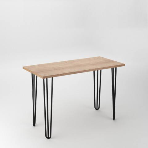 Lot de 4 pieds Hairpin de 3 fils par table, hauteur 710mm, Acier, Peint en noir