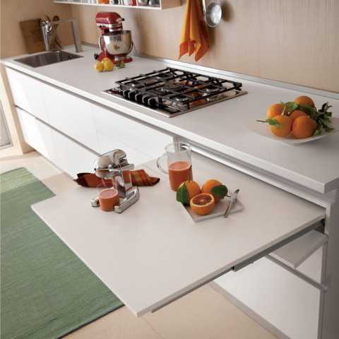 Coulisses pour table à rallonge Coktail Reverse H35, Aluminium, Inox anodisé