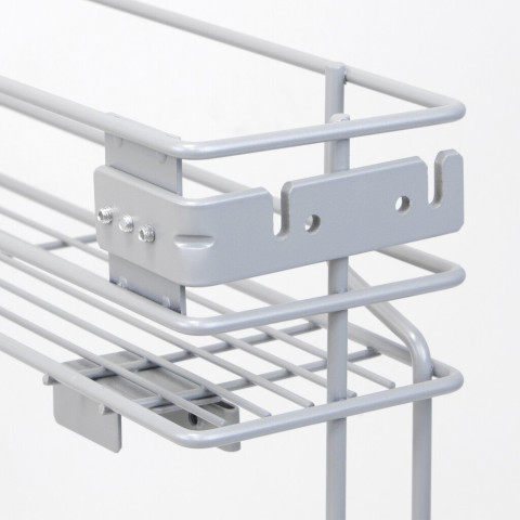 Porte-bouteilles latéral extractible Supra avec fermeture amortie, module 150mm, Acier, Peint aluminium
