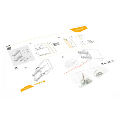 Porte-bouteilles latéral extractible Supra avec fermeture amortie, module 150mm, Acier, Peint aluminium