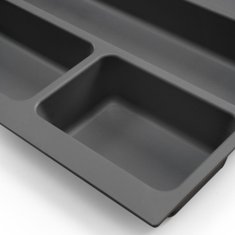 Range-couverts Optima pour tiroir universel, Plastique, Gris anthracite - Dimensions au choix