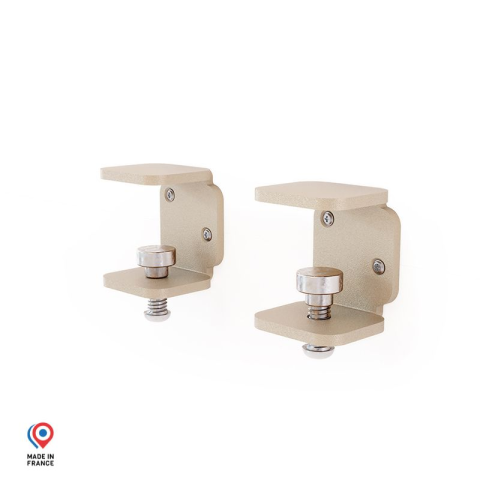 Lot de 2 supports muraux avec vis-étau DECO-GEM, acierGrenat. L.6 x H.7.5 x P.5.88 cm
