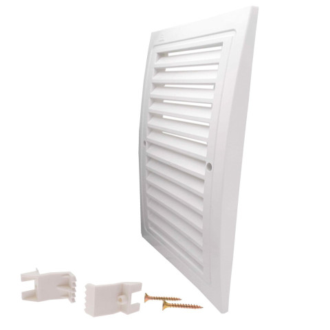 Lot de 1_grille de ventilation plastique 140x210 mm    blanc