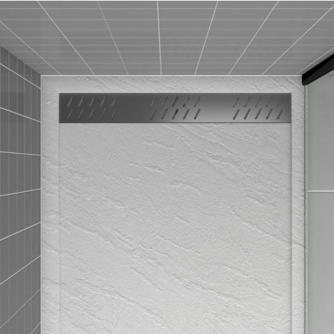 Grille linéaire en aluminium 69.5x11x0.2cm pour receveur - GRID LINE - MOON Aurlane - Couleur au choix