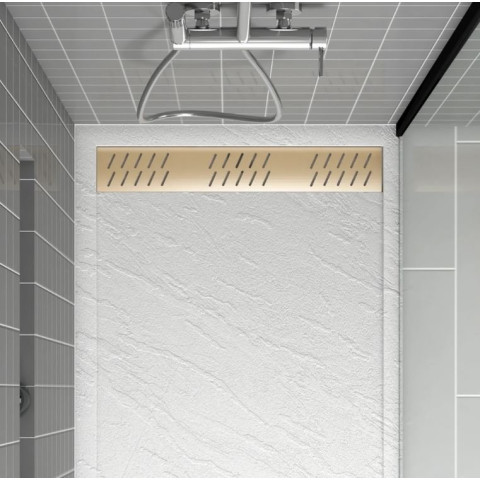 Grille linéaire en aluminium 79.5x11x0.2cm pour receveur - GRID LINE - MOON Aurlane - Couleur au choix