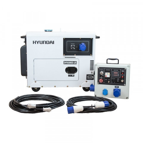 Hyundai groupe électrogène insonorisé diesel 5300w monophasé - dhy6500se-lrs