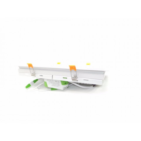 Downlight spot led cob rectangle orientable 2x20w 120 - couleur eclairage au choix