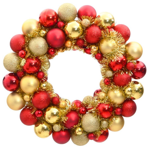 Couronne de Noël 45 cm polystyrène - Couleur au choix