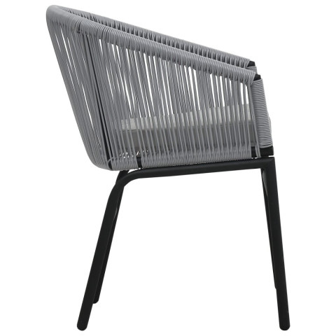 Chaises de jardin 2 pcs Anthracite Rotin PE