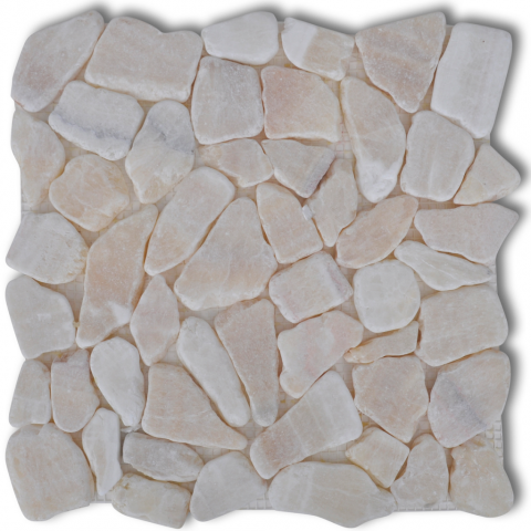 vidaXL Carreaux Mosaique en pierre Marbre Doré 0,9 m2