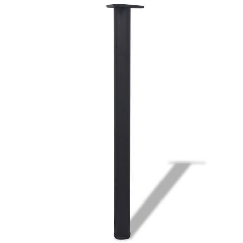 vidaXL 4 Pieds de table Noir à hauteur réglable 870 mm