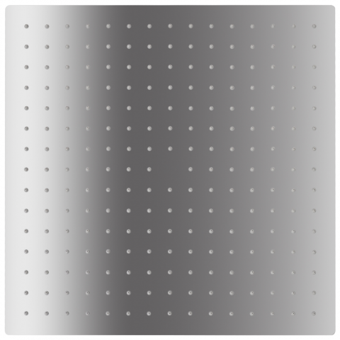 Tête de douche plongeante carrée en acier inoxydable 40x40 cm