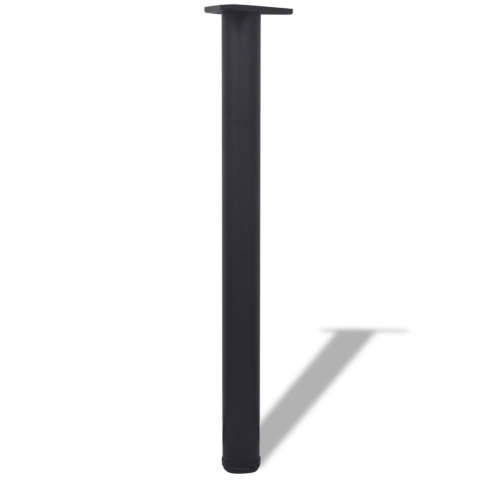 vidaXL 4 Pieds de table Noir à hauteur réglable 710 mm