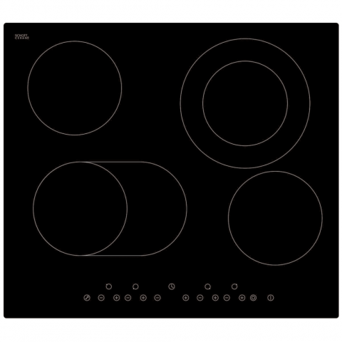 vidaXL Table de cuisson en Schott vitrocéramique 4 foyers 6000-7200 W