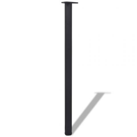 vidaXL 4 Pieds de table Noir à hauteur réglable 1100 mm