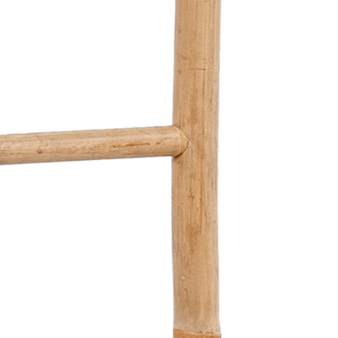 Porte-serviette échelle en bambou avec 6 crochets
