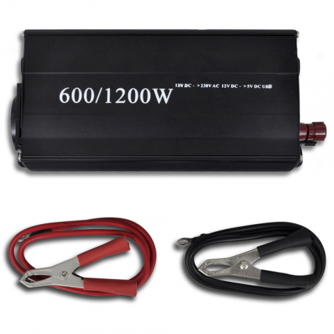 vidaXL Convertisseur de tension avec USB 600/1200 W