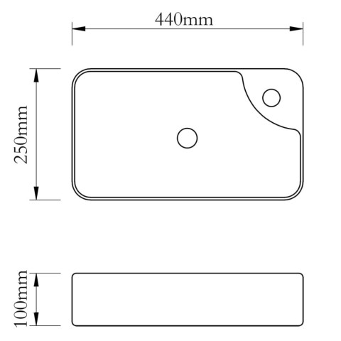 Lavabo à trou pour robinet céramique Blanc pour salle de bain