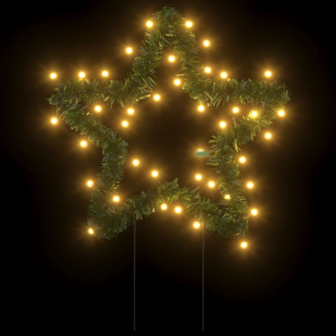 Décoration lumineuse étoile de Noël piquets 3 pcs 50 LED 29 cm