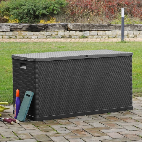 Boîte de stockage de jardin 120x56x63 cm PP Rotin - Couleur au choix