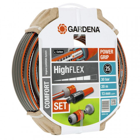 Gardena ensemble de tuyau d'arrosage six pièces comfort highflex 20 m 18064-20