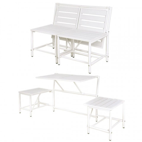 Esschert design banc de jardin blanc magique  bl064