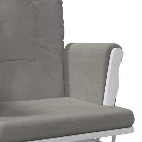 Chaise berçante avec repose-pied tissu - Couleur au choix