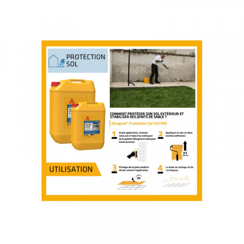 Imperméabilisant sika sikagard protection sol satine - 5l