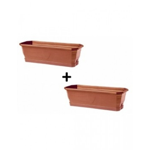 Jardinière millesia 30x11x12cm chapelu - lot de 2 - coloris au choix