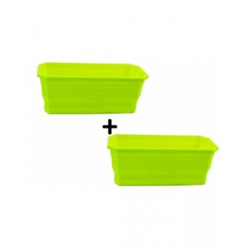 Jardinière millesia 50x18x15cm chapelu - lot de 2 - coloris au choix