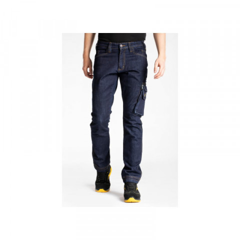 Jeans de travail rica lewis - homme - taille 50 - multi poches - coupe droite confort - fibreflex - stretch brut - joba