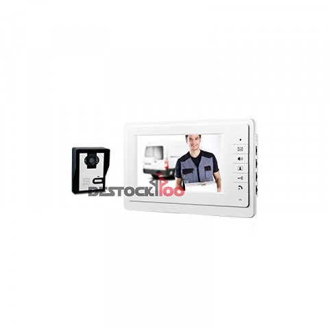 Kit visiophone complet avec écran 7" hd et caméra infrarouge pour vision nocturne