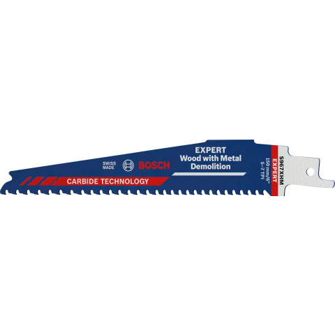 10 Lames de scie sabre Expert Carbure Démolition bois et métal S 967 XHM - 150 mm - BOSCH - 2608900397