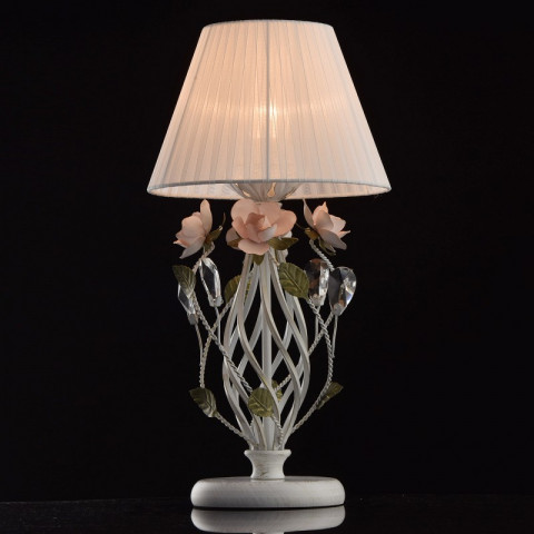 Lampe de table blanche flora 1 ampoule 49 cm